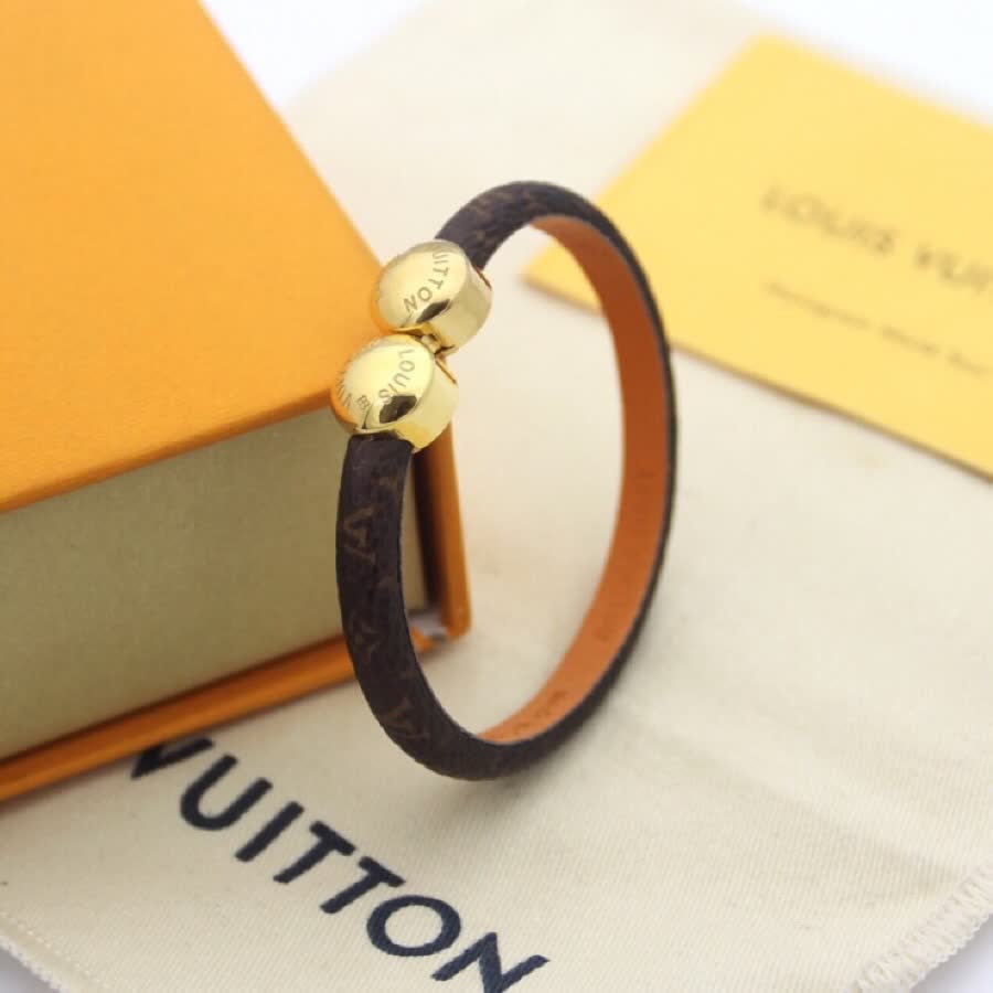 Louis Vuitton Monogram Leather Bracelet